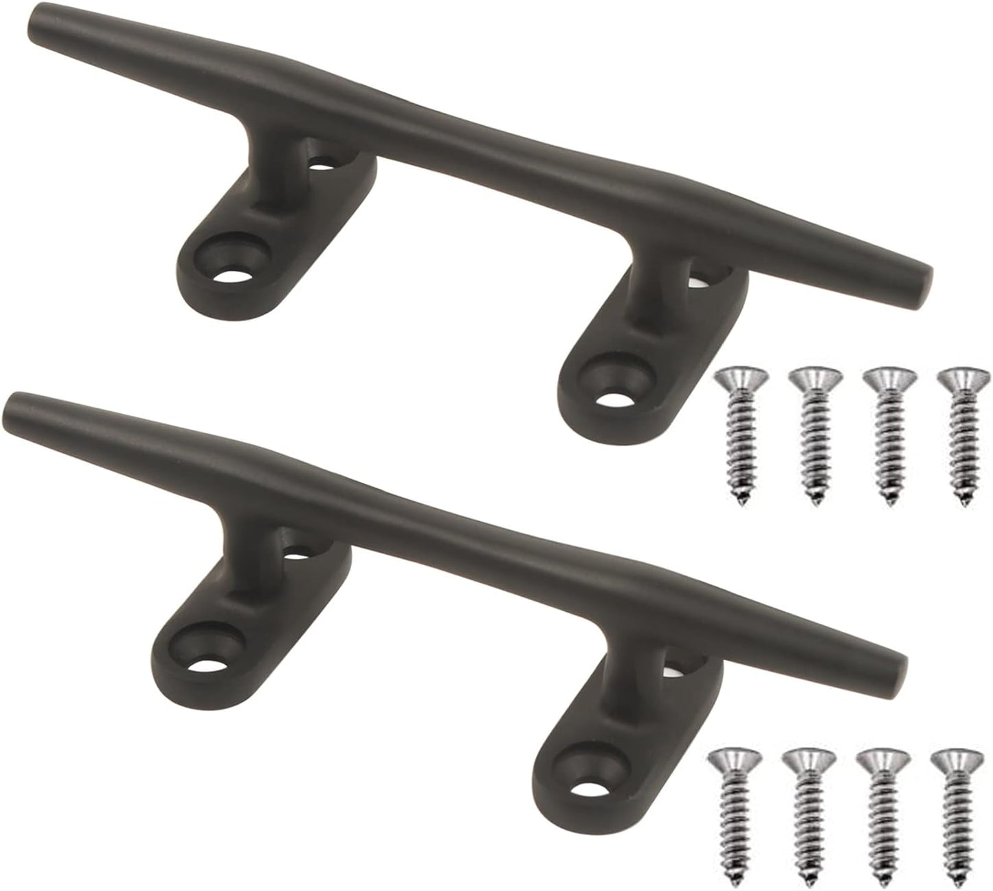 Boat Cleats 4 inch/5 inch/6 inch/8 inch Marine Dock Cleats Stainless Steel Boat Rope Cleat with Fasteners for Marine, Deck, Nautical Décor