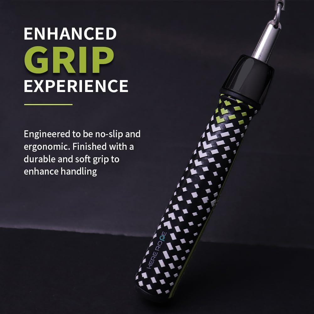 Hererope Weighted Jump Ropes for Men & Women, 1 LB Jump Rope Weighted With Ball-bearing, No-Slip Grip, Durable Steel Cable, Heavy Jump Rope Designed for Fitness, High-Intensity Strength Workouts, crossfit