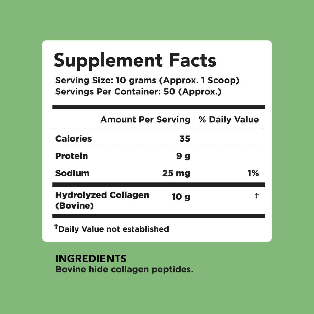 AMANDEAN Collagen Peptides Powder (17.6oz). Grass-Fed Hydrolyzed Protein Supplement. Promotes Healthy Joints, Skin, Hair, Nails. Unflavored & Easy to Mix.