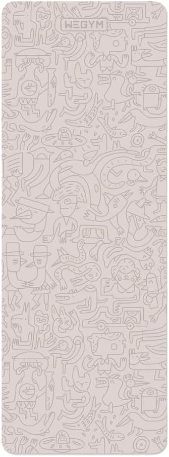 4mm Cushioned Exercise Mat for Yoga & Pilates - Anti Slip, Polyurethane with Suede Top & Carrying Strap