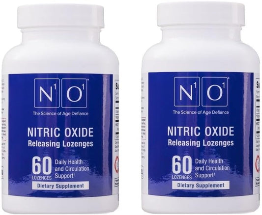 Nitric Oxide Lozenges for Heart Health Support - Dietary Supplement for Blood Flow, Oxygenation and Blood Pressure - 120 Count