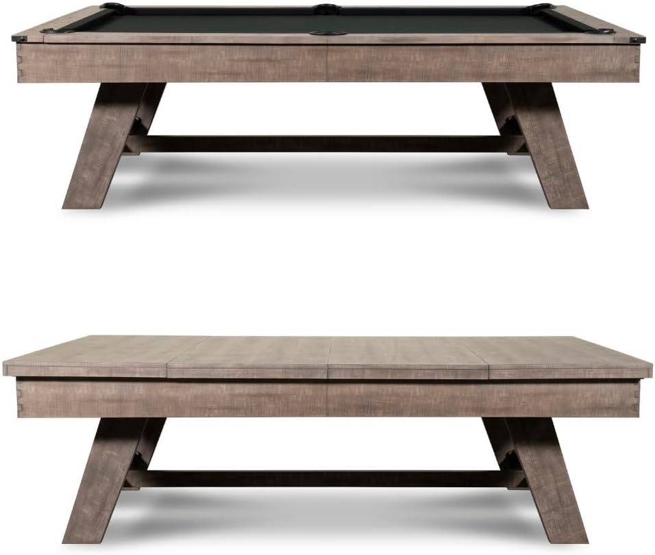 Nixon Billiards - Hunter Slate Billiard Pool Table (Wood Leg) - Antique - 8 ft - White Glove Installation