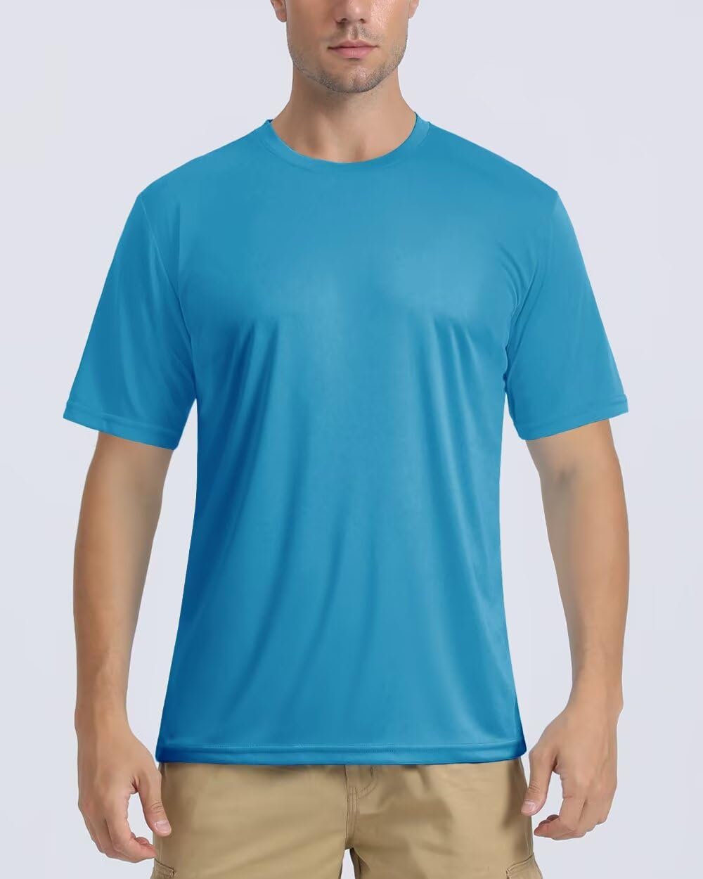 Boladeci Men's Swim Shirt Short Sleeve UPF 50+ Sun Protection SPF UV Moisture Wicking Lightweight Quick Dry Rash Guard