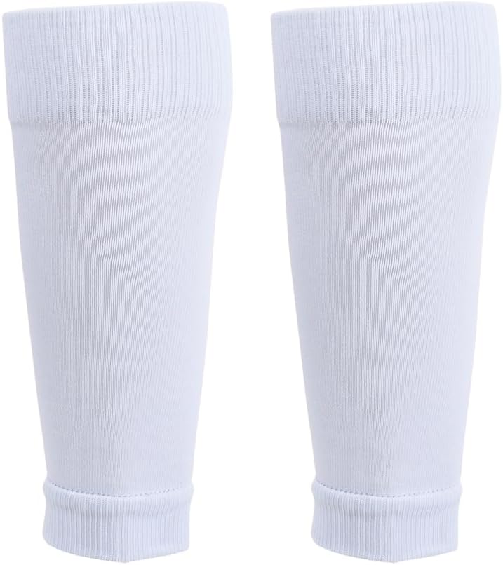 2 Set Anti-Slip Grip Soccer Socks with Shin Guard Sleeves, Sports Athletic Socks for Men Women