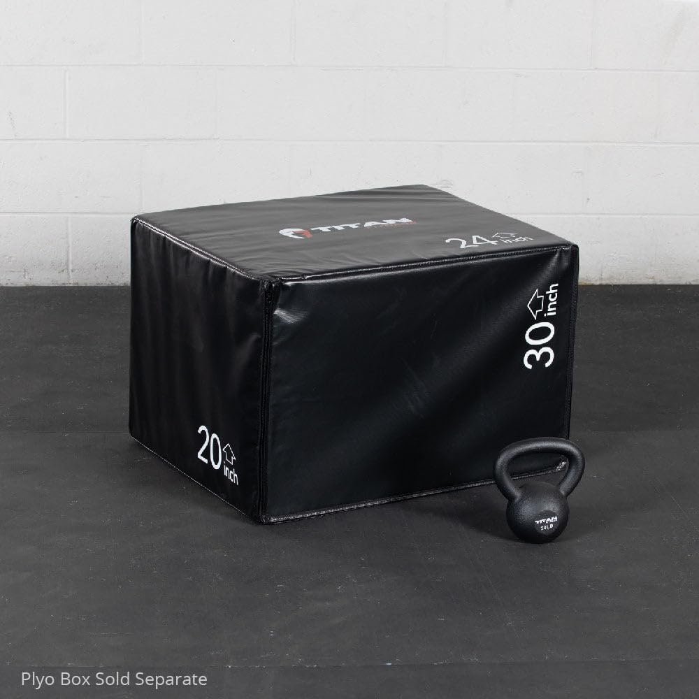 Titan Fitness 20 LB Cast Iron Kettlebell, Single Piece Casting, LB Markings, Full Body Workout