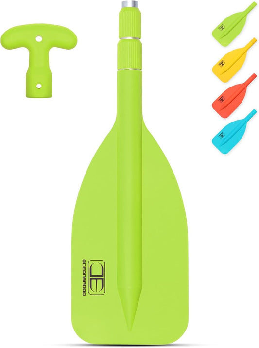 OCEANBROAD Telescoping Emergency Paddle 21''-42''（Assembling Required）/26''-54'' Aluminium Shaft for Kayaking Boating Canoeing River Tubing