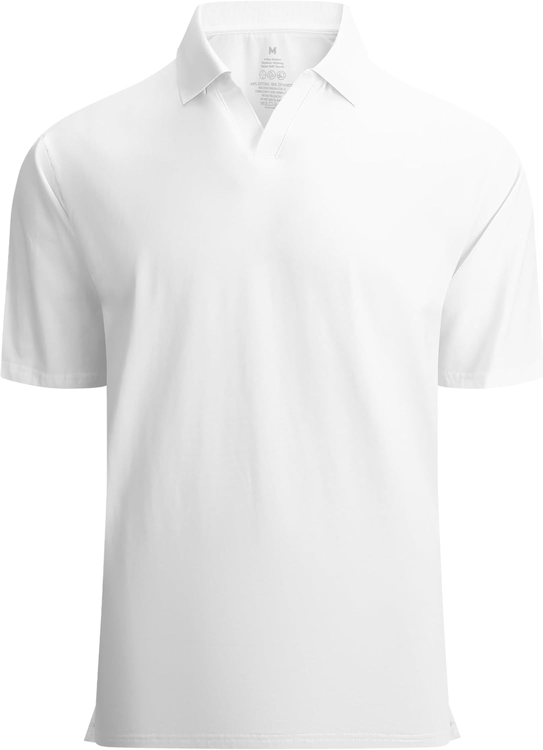 Esabel.C Jacquard Golf Shirts for Men Moisture Wicking Short Sleeve Performance Dry Fit Active Mens Polo Shirts