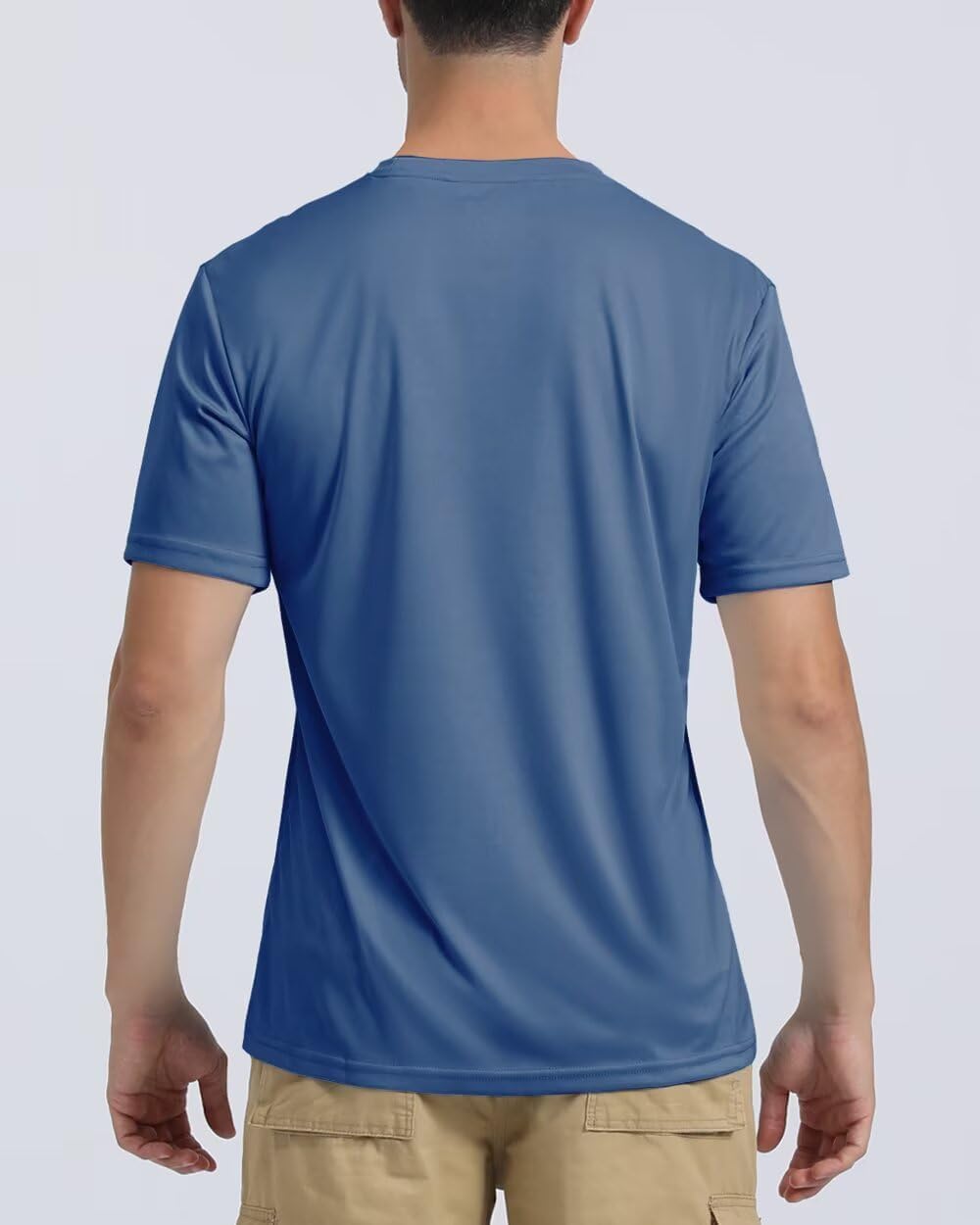 Boladeci Men's Swim Shirt Short Sleeve UPF 50+ Sun Protection SPF UV Moisture Wicking Lightweight Quick Dry Rash Guard