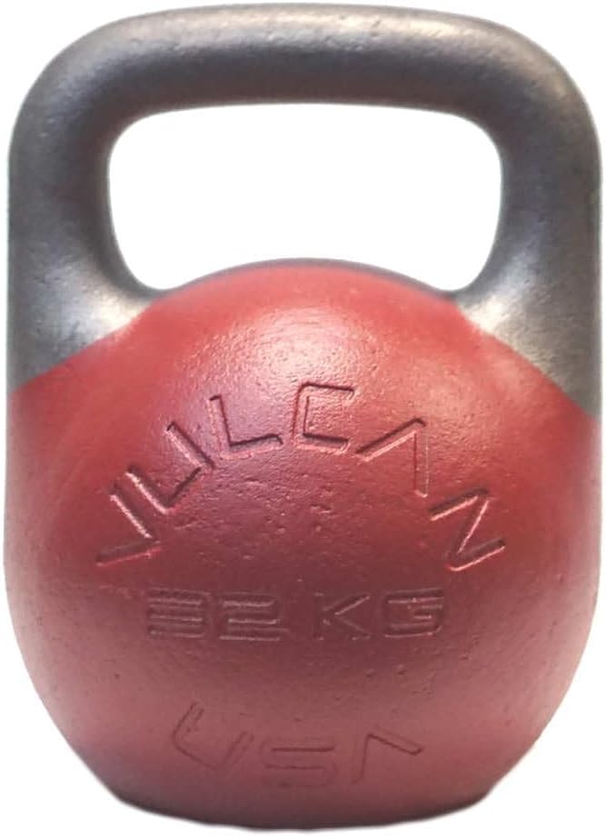 Vulcan Competition Kettlebell – Ergonomic Steel Design with 35mm Wide Grip Handle | Ideal for Strength Training and Workouts | Suitable for All Hand Sizes
