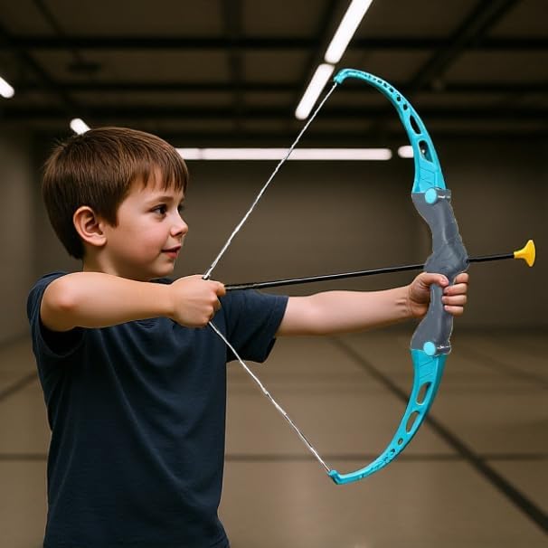 Kids Bow and Arrow Set, Toys Archery with Suction Cup Arrows & Target, Safety Archery Set for Age 3 4 5 6Year Old Boys Girls, Birthday Gifts for Kids (Blue)