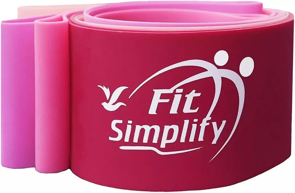 Fit Simplify Resistance Loop Exercise Bands with Instruction Guide and Carry Bag, Set of 5