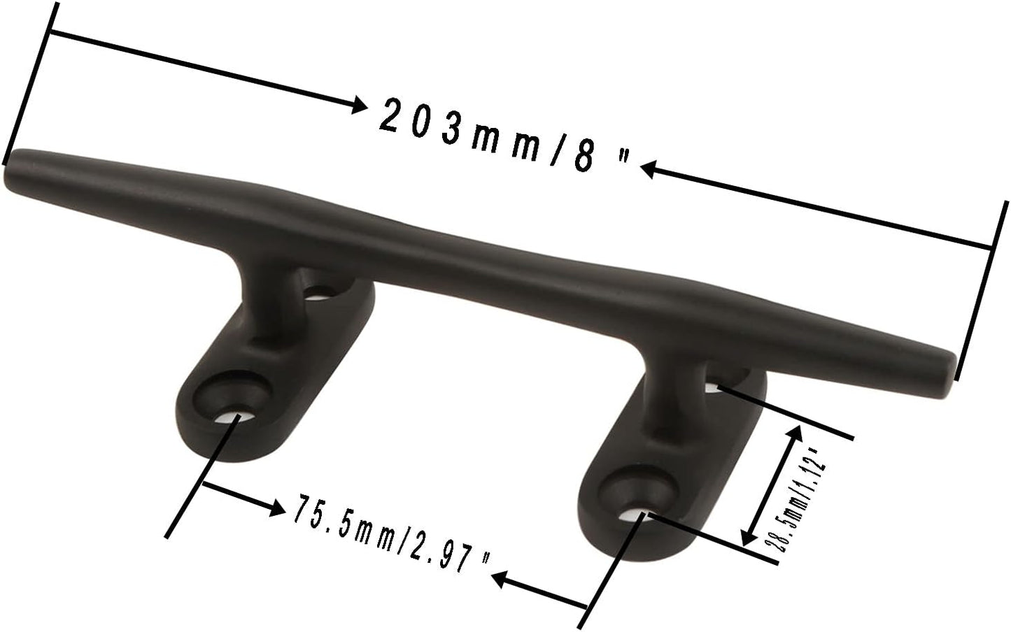 Boat Cleats 4 inch/5 inch/6 inch/8 inch Marine Dock Cleats Stainless Steel Boat Rope Cleat with Fasteners for Marine, Deck, Nautical Décor