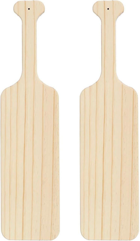 BATTIFE 2Pack 15 Inch Greek Fraternity Paddle, Unfinished Solid Pine Wood Paddles, Wooden Sorority Frat Paddle for Arts Crafts