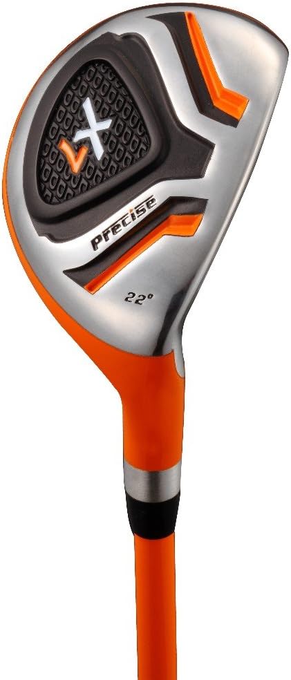 Precise X7 Kids Golf Clubs Set for Ages 3-5, 6-8, 9-12 | Right/Left Hand Girls & Boys Golf Clubs with Lightweight Graphite Shafts, Hybrid & Stand Bag
