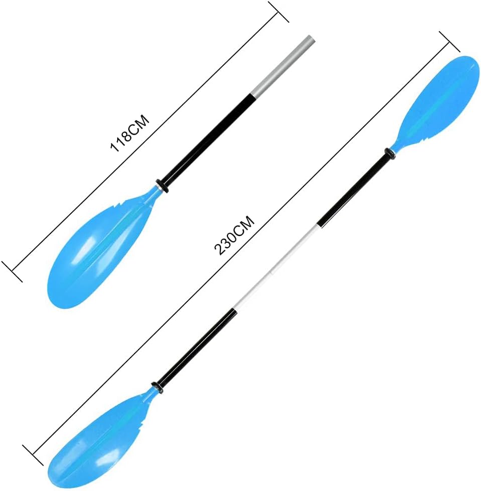 Kayak Paddle - Adjustable 2 Pieces Aluminum Alloy Shaft with Glass Fiber Blade for Surfing,Oar Fishing Easy Packable Travel