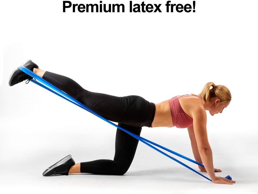 Resistance Band for Working Out - 8,16,24 Yard Resistance Bands Bulk Rolls - 10 Strengths in Light Medium and Heavy Exercise Bands - Latex Free Workout Bands Including iPhone App and e-Book
