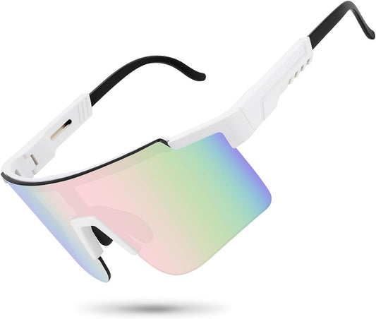 MALIDAK Sports Sunglasses for Mens Women Youth Baseball Sunglasses UV400 Protection Men Cycling Glasses