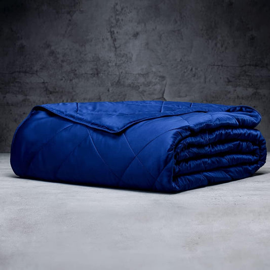 LUXOME Lightweight Blanket | 100% Rayon (Viscose) from Bamboo Fabric & Fill | King/Cal King - 98"x92" | Thermal-Regulating | Super Soft | Sapphire