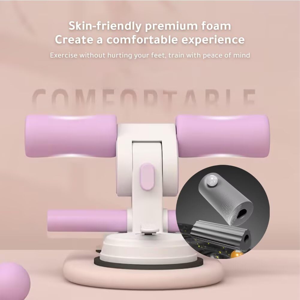 Sit Up Exercise Equipment,Portable Sit Up Exercise With Two Stretch Bands,Ab Training Auxiliary Device,Situp Bench For Abs(Grey)