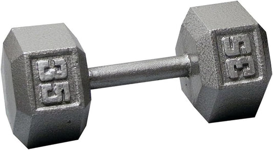 Body-Solid Cast Iron Hexagon Dumbbell, Hand Weights For Men and Women, Weight Dumbbells for Strength Training, Body Building Home Gym Training Gear