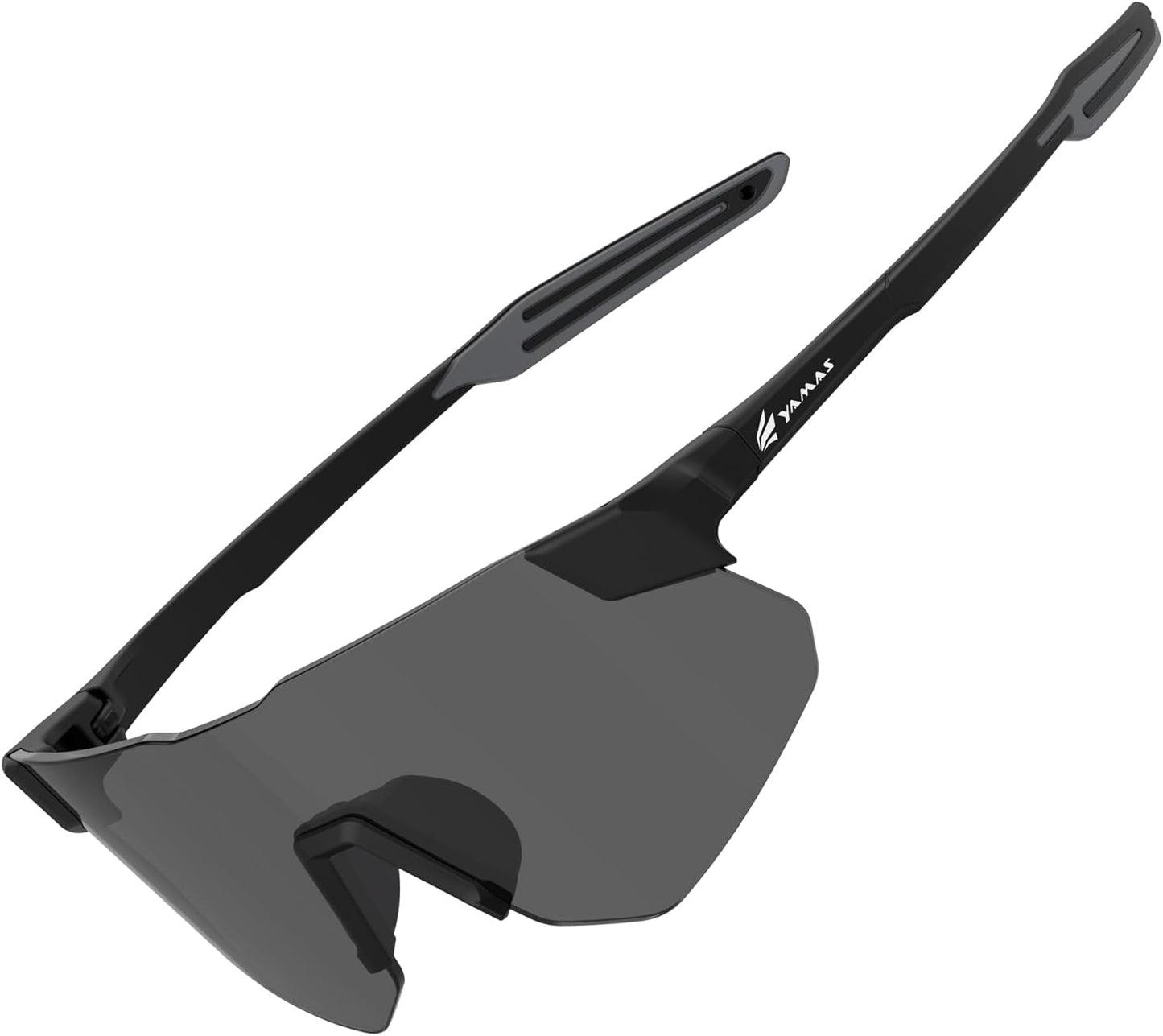 YAMAS Sport Sunglasses for Mens Womens, Wrap around Sunglasses, Non-Slip Nose Pads for Climbing and Running, UV400 Protection