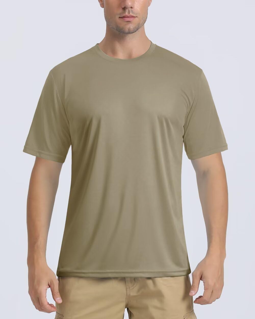 Boladeci Men's Swim Shirt Short Sleeve UPF 50+ Sun Protection SPF UV Moisture Wicking Lightweight Quick Dry Rash Guard