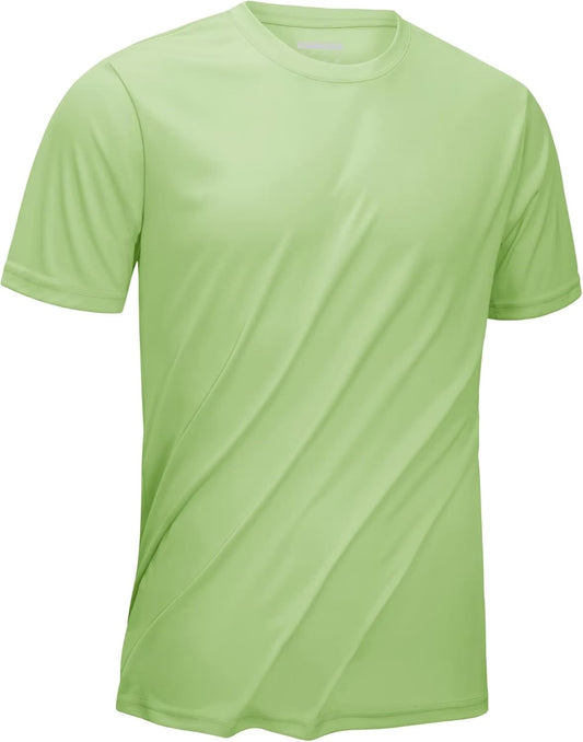 KEFITEVD Men's Short Sleeve UPF 50+ Sun Protection Shirts Quick Dry Rashguard Swim Shirt SPF Workout Fishing Athletic T-Shirt