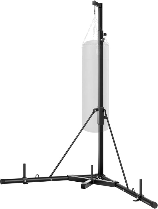 VIVOHOME Height Adjustable Foldable Heavy Duty Boxing Punching Bag Stand Steel Sandbag Rack Freestanding Up to 132 lbs for Home Fitness Stable