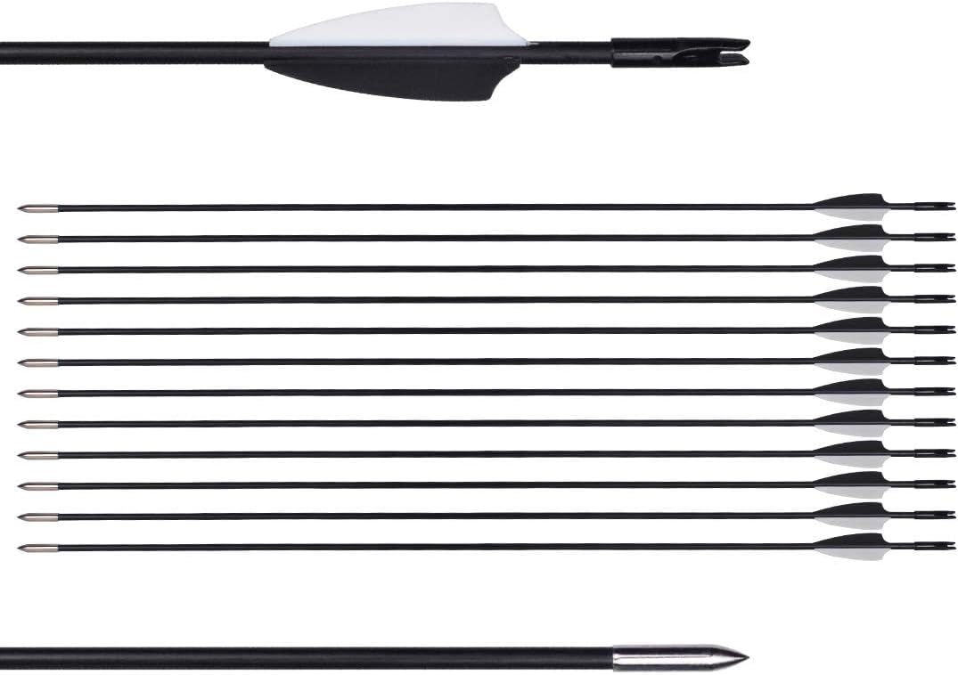 LWANO 31" Training Arrows-Archery Practice Target Arrows for Kids Youth or Beginners with Durable Shaft on Recurve Bow Compound Bow and Longbow
