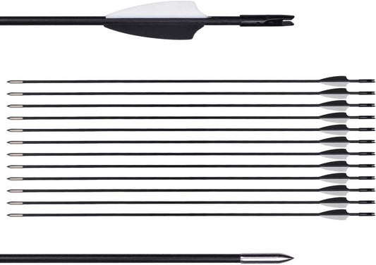 LWANO 31" Training Arrows-Archery Practice Target Arrows for Kids Youth or Beginners with Durable Shaft on Recurve Bow Compound Bow and Longbow