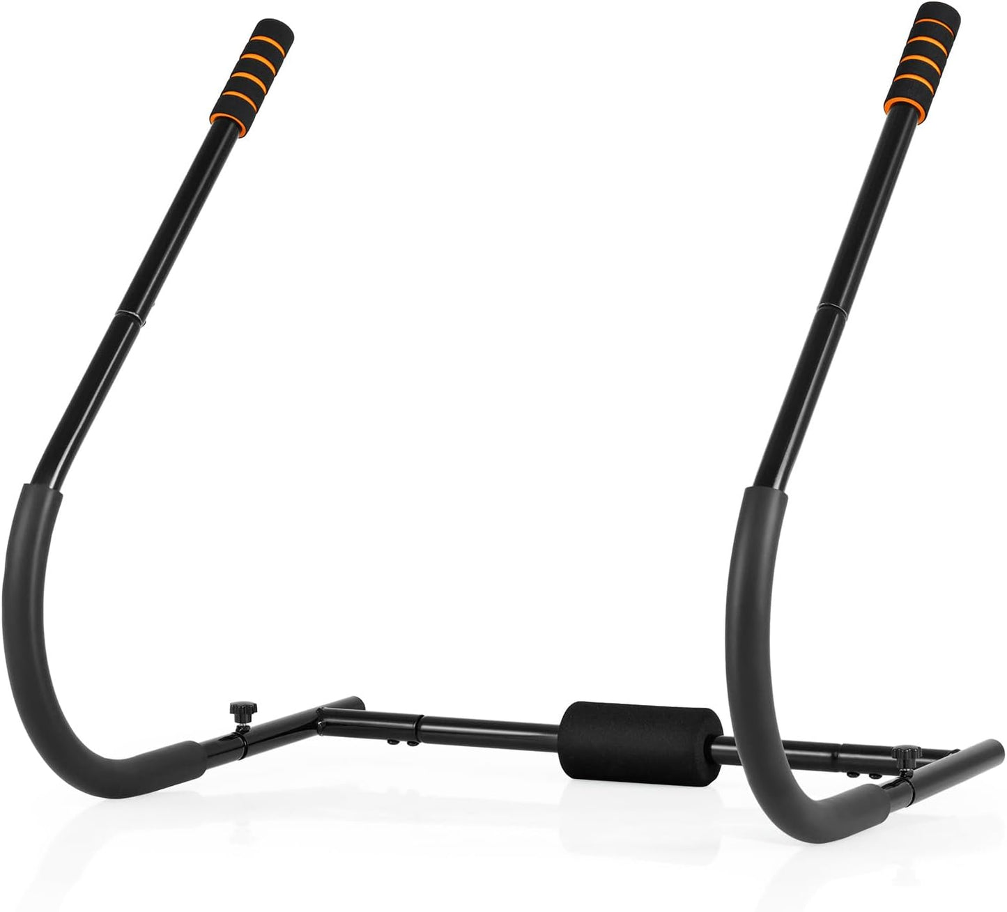 GYMAX Ab Machine, 330lbs Ab Cruncher for Stomach Workout with Head Protector, Padded Grips & Foam Edge, Easy Assembly Fitness Ab Trainer, Sit Up Assistant Push Up Stands, Multifunctional Home Gym Addition