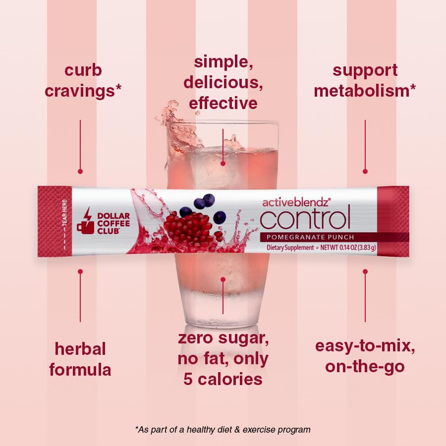 Javita Control Fruity (Acai, Pomegranate) Drink Mix Beverage with Slimming Herbs (Garcinia Cambogia, Gymnema Sylvestre) to Help Support Healthy Lifestyle, Appetite (1 Box/24 Sticks)