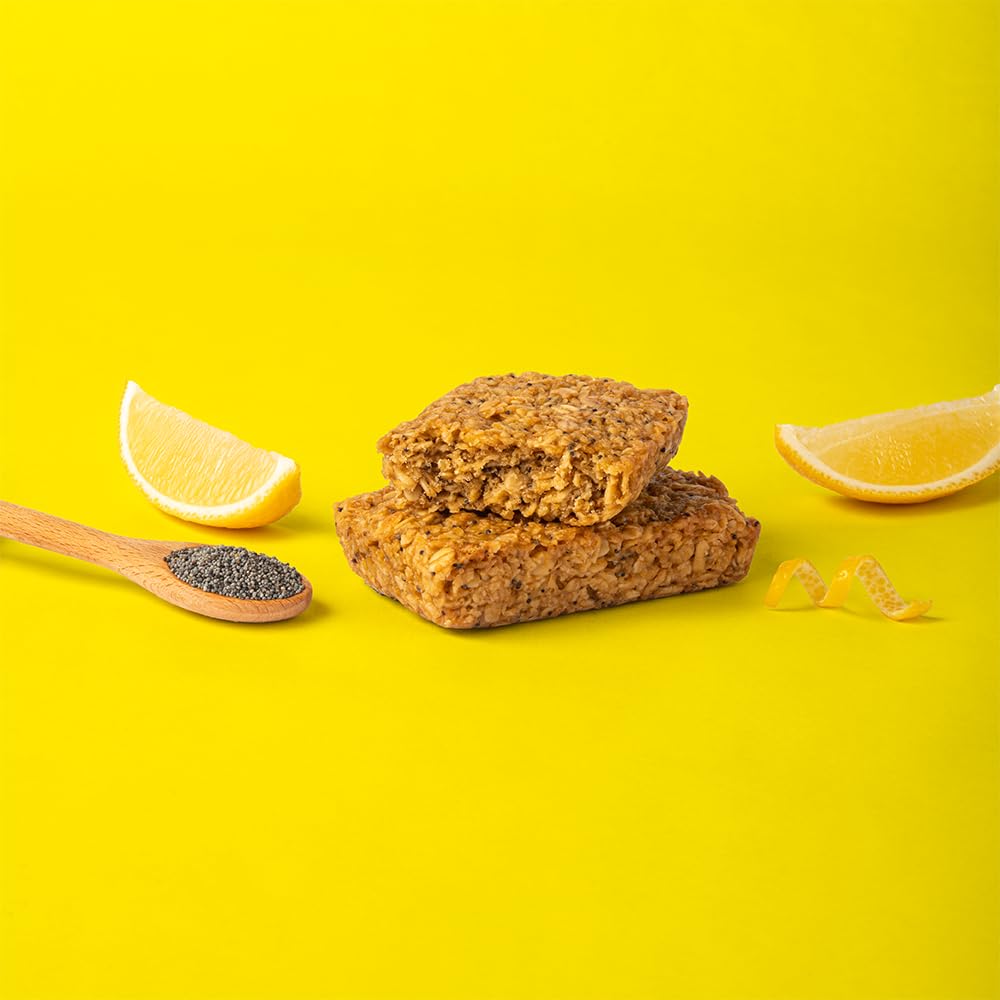 Bobo's Oatmeal Bars, Lemon Poppyseed, Gluten Free Vegan Whole Grain Oat Bars, Pack of 12