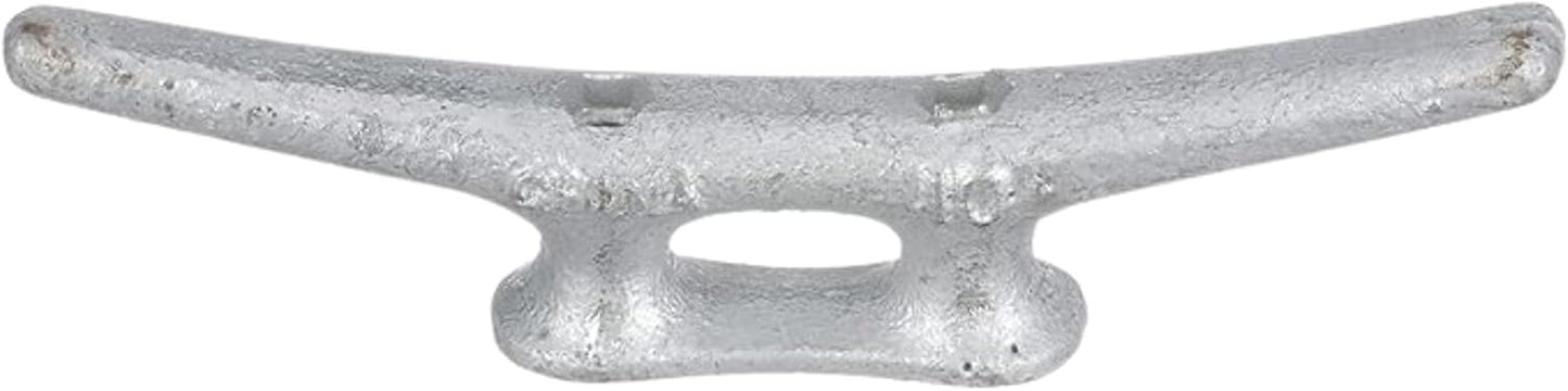 MarineNow Hot-Dipped Galvanized Iron Dock Cleat – Choose Size: 4", 6", 8", 10", 12", 14" – Heavy-Duty Boat Cleats for Dock Lines – Available in Single or Bulk Multi-Packs