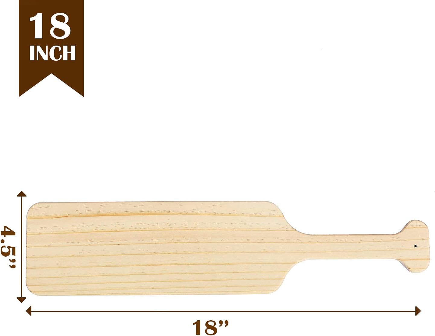 BATTIFE 18 Inch Greek Fraternity Paddle, Unfinished Pine Wood Paddle, Solid Wooden SororityPaddle, Frat Paddle