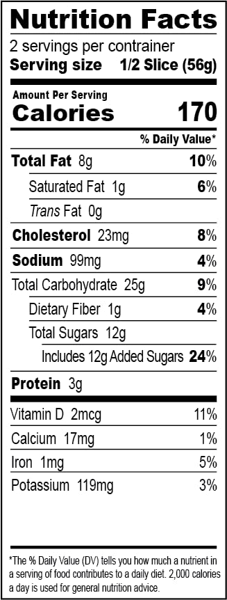 Nadel - Naturally Delicious Banana Nut bread, 12 Pack, Fresh Bananas, Crunchy Walnuts, Lunch snack breakfast bars Natural fresh brand, Cake Slices