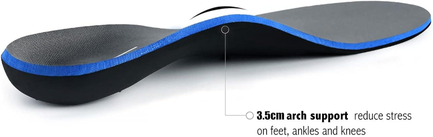 Plantar Fasciitis Feet Insoles Arch Supports Orthotics Inserts Relieve Flat Feet, High Arch (Mens 7-7 1/2 | Womens 9-9 1/2)