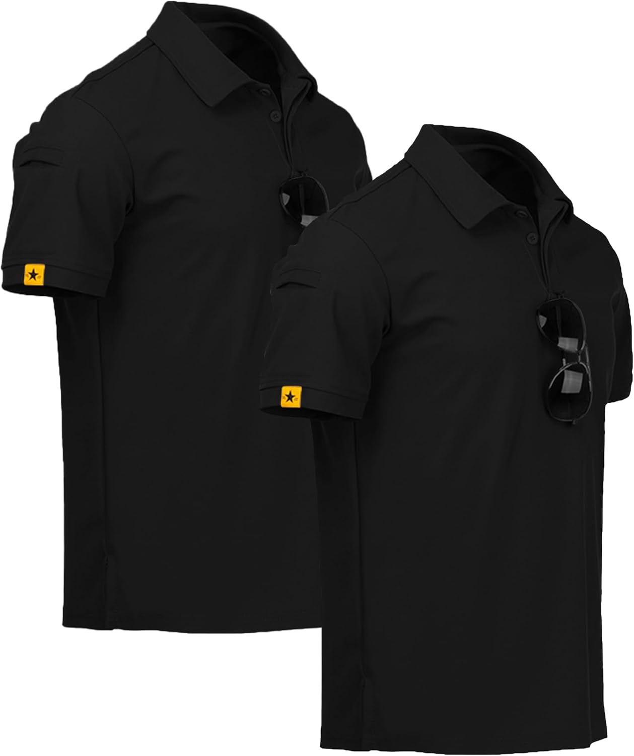 ZITY Mens 2 Pack Polo Shirts Short Sleeve Performance Sports Golf Shirt for Men Tactical Shirt