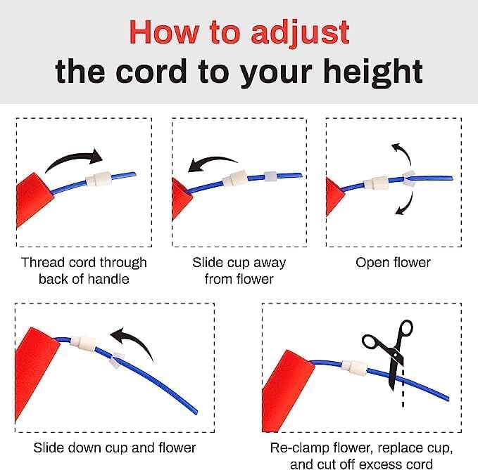 Buddy Lee Magic Speed Pro Fitness Jump Rope - | Ergonomically Designed Long Handles| Flower Cup Adjustment System| Endorsed by Jump Rope Champions | A Perfect Choice For Kids & Adults