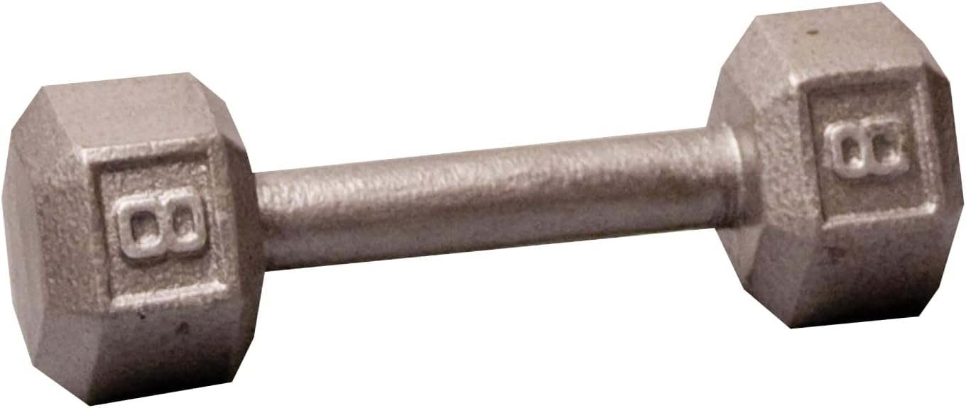 Body-Solid Cast Iron Hexagon Dumbbell, Hand Weights For Men and Women, Weight Dumbbells for Strength Training, Body Building Home Gym Training Gear