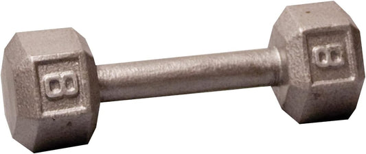 Body-Solid Cast Iron Hexagon Dumbbell, Hand Weights For Men and Women, Weight Dumbbells for Strength Training, Body Building Home Gym Training Gear