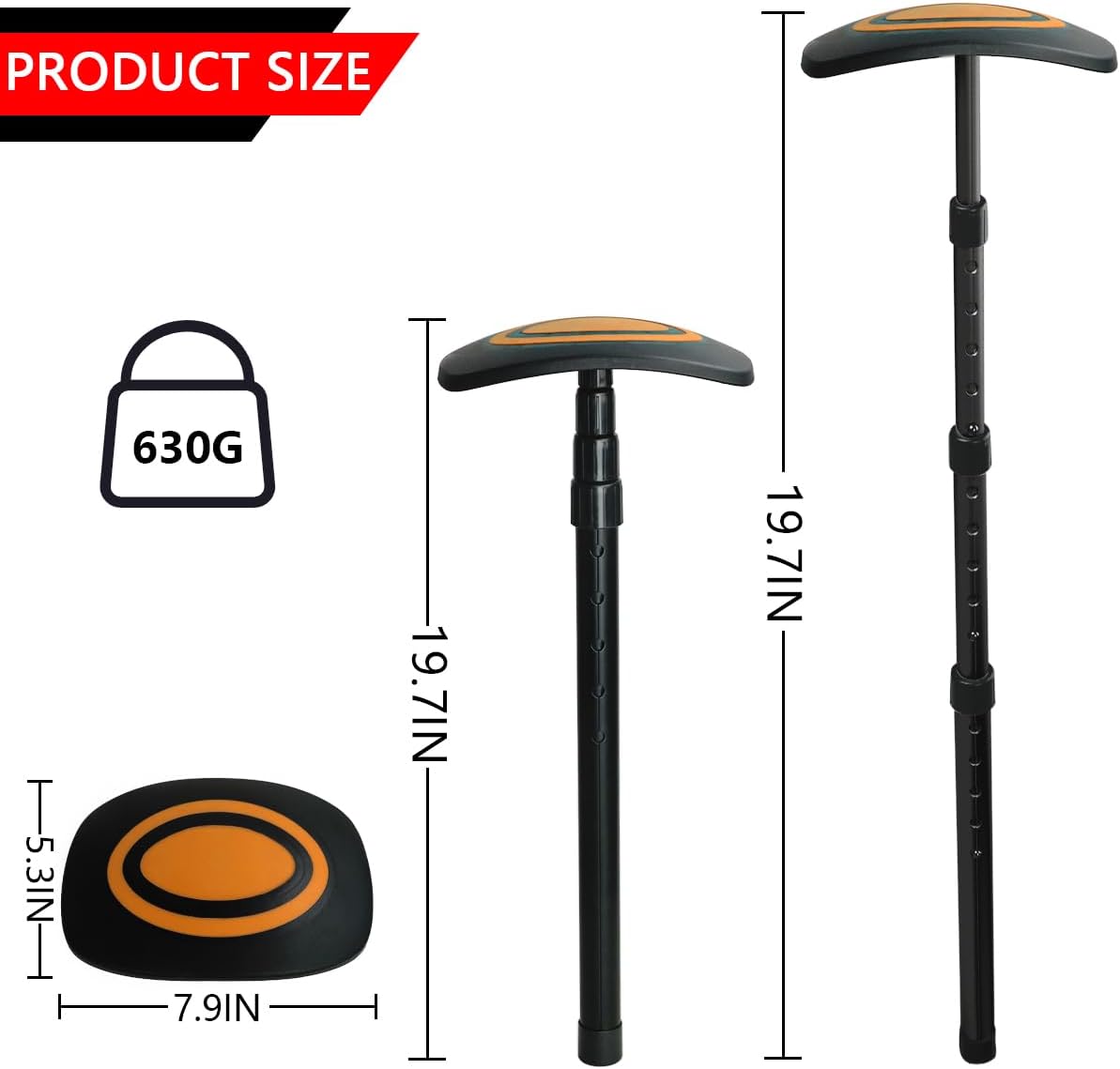 LTY Golf Travel Support Arm, Golf Travel Brace, Golf Travel Protection Kit, Golf Travel Bag Support System - Featuring a New Shape Designed for Better fit with Golf Bags