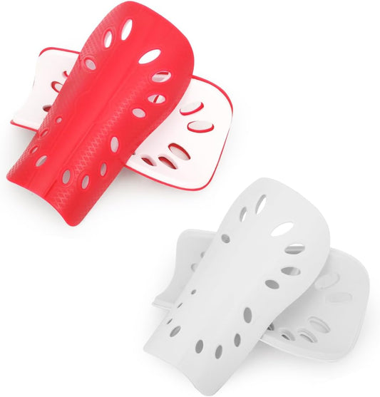 Soccer Shin Guards for Kids Youth, 2 Pairs Breathable Shin Pads for Boys Girls Teens Adults, Lightweight Football Equipment Cushion Protection for Men Women