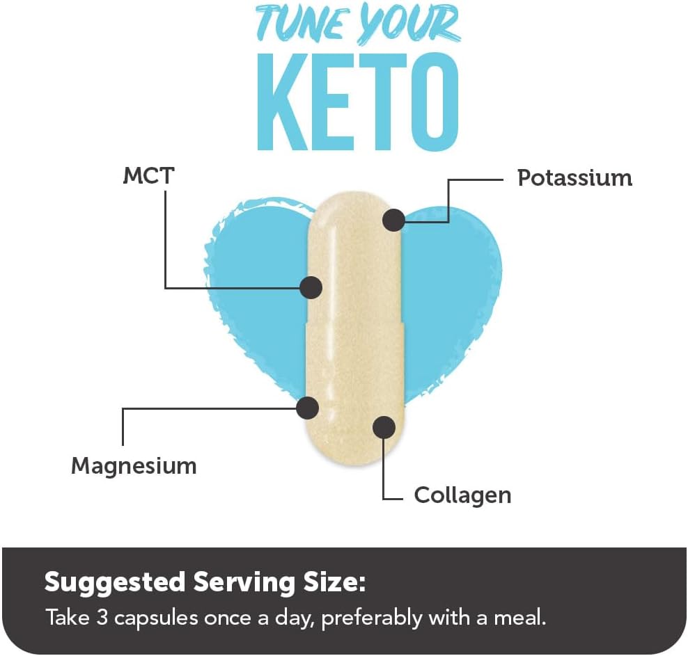 Vitamin Bounty Tune Your Keto Multivitamin with Magnesium & Potassium - Daily Supplements for Men & Women on Keto Diet - Energy & Cramp Relief - Ketosis Support - GLP-1 Support - 90 Capsules