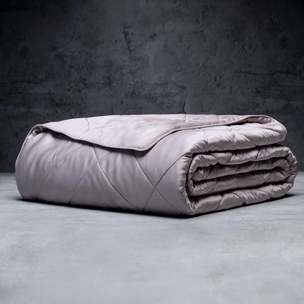 LUXOME Lightweight Blanket | 100% Rayon (Viscose) from Bamboo Fabric & Fill | Full/Queen - 86"x92" | Super Soft | Thermal-Regulating | Dove
