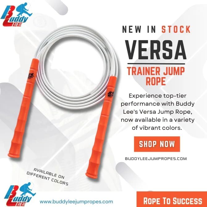 Buddy Lee New Versa Trainer Jump Rope – Adjustable Speed Rope for Fitness, Cardio & Training – Lightweight, Durable & Ergonomic Handles