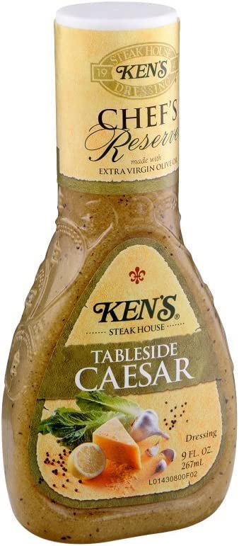 Ken's Steak House Chef's Reserve Tableside Caesar Dressing 9 Ounce (Pack of 1)