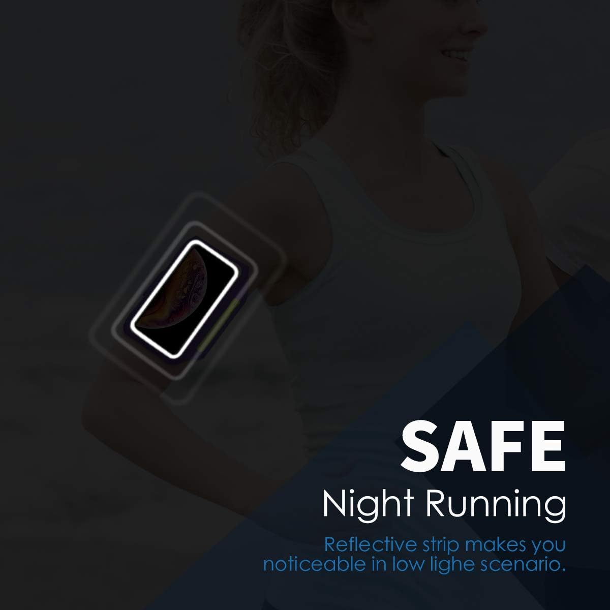 Running Armband with Earphone Bag Cell Phone Armband for iPhone 16 15 Pro 14 Plus 13 11 XR XS, Galaxy S24/S10 Water Resistant Sports Phone Holder Case & Zipper Slot Car Key Holder for 6.7 inch Phone