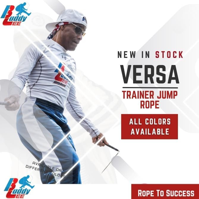 Buddy Lee New Versa Trainer Jump Rope – Adjustable Speed Rope for Fitness, Cardio & Training – Lightweight, Durable & Ergonomic Handles