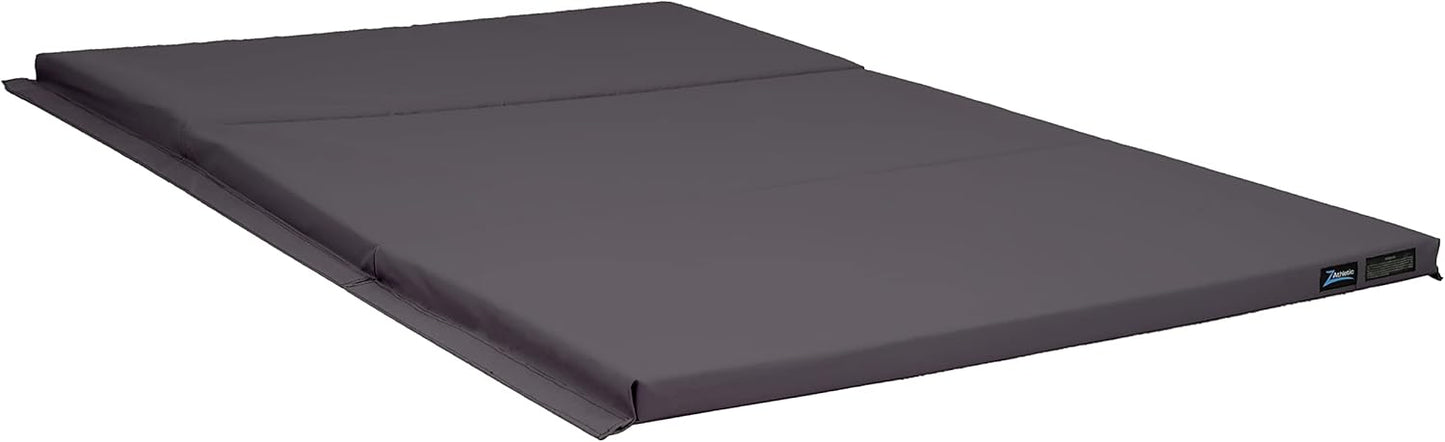 Z Athletic Folding Mat for Gymnastics, Tumbling, Cheerleading, and More, 4 Ft x 6 Ft x 2 In